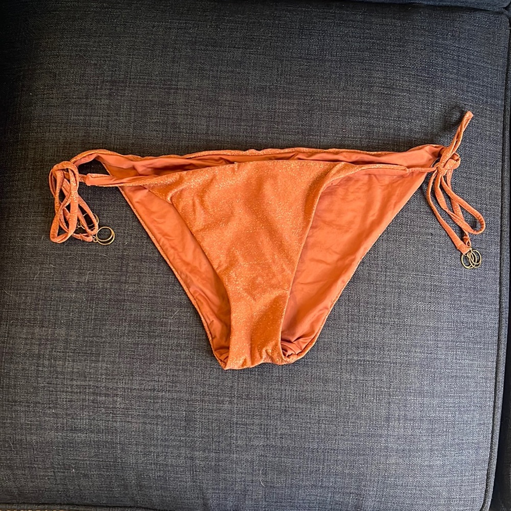 Sol Luna Bikini Bottom Metallic Orange Large
